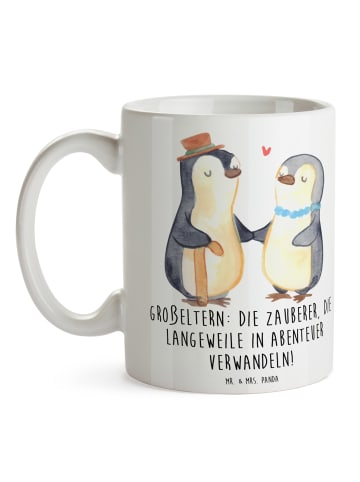 Mr. & Mrs. Panda Tasse Großeltern Zauberer mit Spruch in Weiß