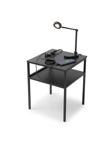 relaxdays Beistelltisch in Schwarz - (B)40 x (H)60 x (T)30 cm
