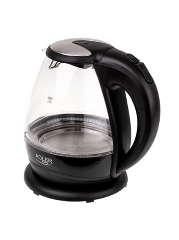 Adler Europe AD 1224 Wasserkocher mit LED-Anzeige & Sicherheitsfunktionen – 1,5L in Schwarz