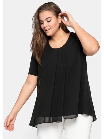 sheego Blusenshirt in schwarz