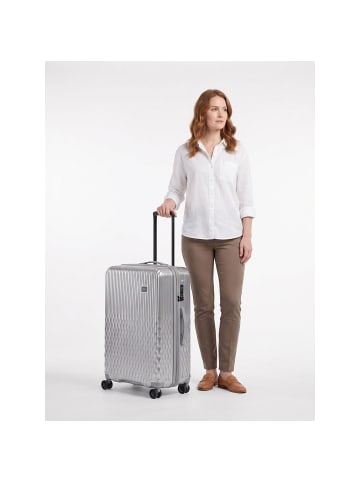 Pack Easy Flow 4 Rollen Trolley L 75 cm mit Dehnfalte silver