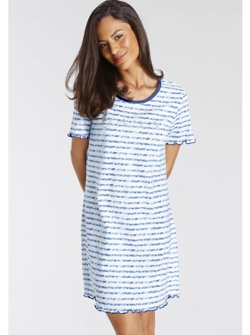 VIVANCE DREAMS Sleepshirt in blau gestreift