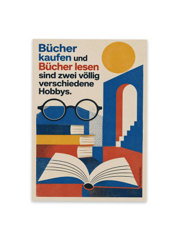 Mr. & Mrs. Panda Ansichtskarte Buch grafisch Design mit Spruch in Weiß