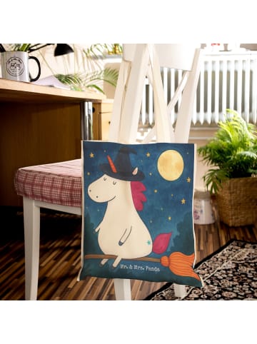 Mr. & Mrs. Panda Tote Bag Einhorn Hexe Design ohne Spruch in Weiß