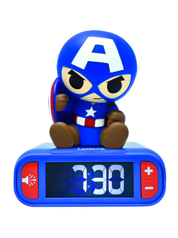LEXIBOOK® Captain America 3D-Nachtlicht-Wecker mit Soundeffekten