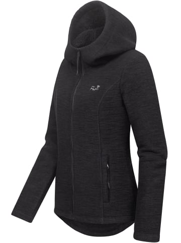 ragwear Kapuzenstrickjacke Lyshka Melange in Black
