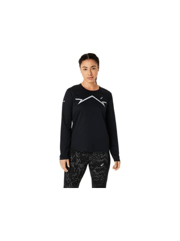 asics Laufshirt LITE-SHOW LS TOP in Schwarz