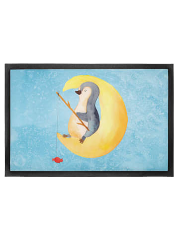 Mr. & Mrs. Panda Schmutzfänger Pinguin Mond ohne Spruch in Eisblau