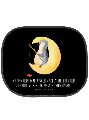 Mr. & Mrs. Panda Auto Sonnenblende Pinguin Mond mit Spruch in Schwarz