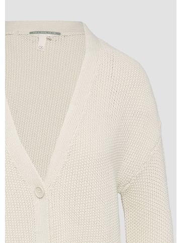 QS Strickjacke langarm in Creme
