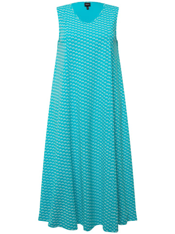 Ulla Popken Jerseykleid in tiefes aqua