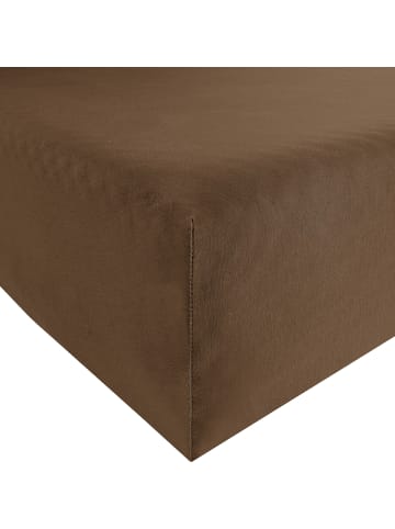 REDBEST Single-Jersey Spannbettlaken Denver in dunkelbraun