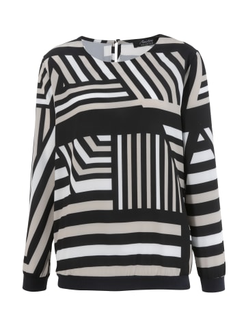 Aniston SELECTED Shirtbluse in schwarz-offwhite-beige