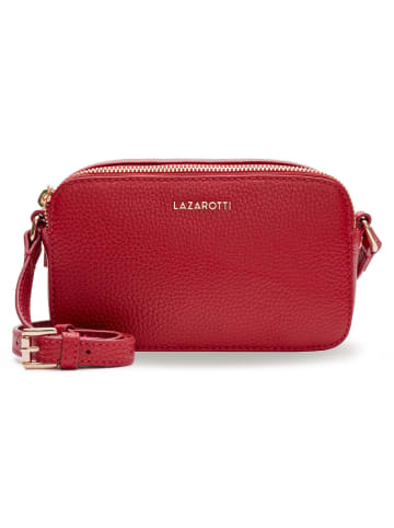 Lazarotti Bologna Leather Umhängetasche Leder 18 cm in red