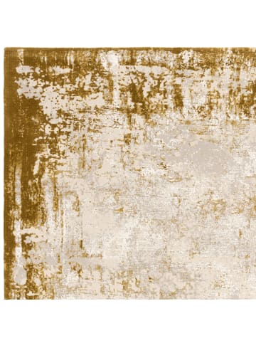 KADIMA DESIGN Teppich Velours, Geometrisches Muster, Schlafzimmer, Weich in Senfgelb