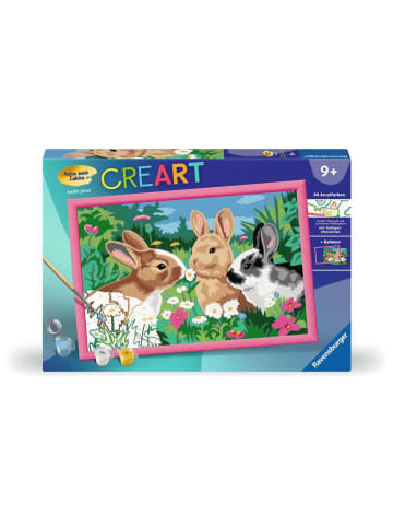 Ravensburger Malprodukte CreArt, Malen nach Zahlen Kinder - Putzige Häschen Malen nach Zahlen Kinder Ab 9 Jahre in bunt