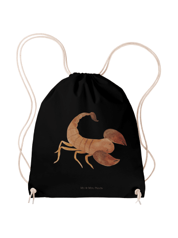 Mr. & Mrs. Panda Jutebeutel Sternzeichen Skorpion ohne Spruch in Schwarz