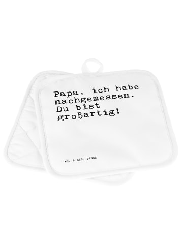 Mr. & Mrs. Panda Topflappen Papa, ich habe nachgemessen.... mit ... in Weiß