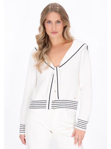 DreiMaster Maritim Cardigan in offwhite navy