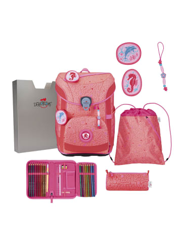 DerDieDas ErgoFlex Superflash Easy Schulranzen-Set in Coral Reef