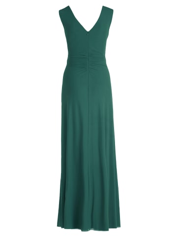Vera Mont Abendkleid mit V-Ausschnitt in Dark Emerald