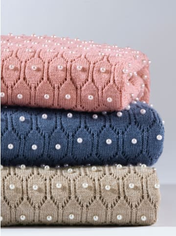 WITT WEIDEN Ajour-Pullover in rosenquarz-meliert