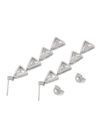 NAEMI Women Earrings in Silver White