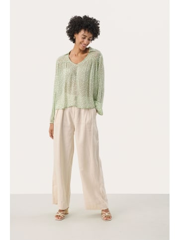 PART TWO Langarm-Bluse NicholinaPW in Green Mini Grid Flower