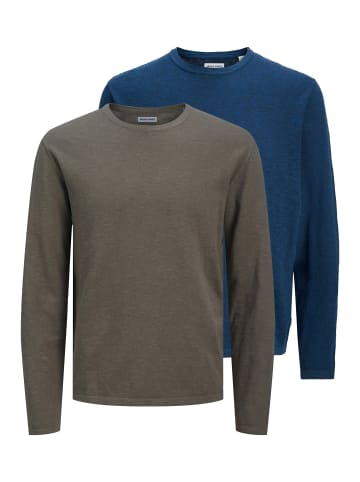 Jack & Jones Pullover Summer in Braun / dunkelblau