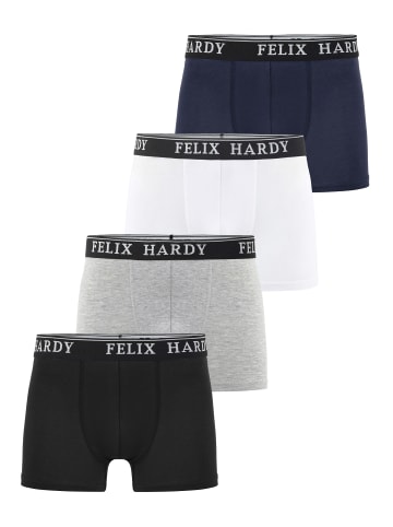 Felix Hardy Boxershorts in Schwarz-Hellgrau-Weiß-Navy