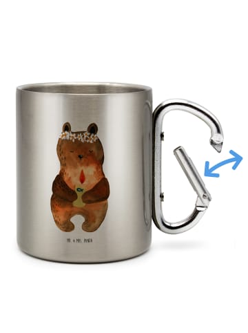 Mr. & Mrs. Panda Thermobecher Bär Kommunion ohne Spruch in Silber