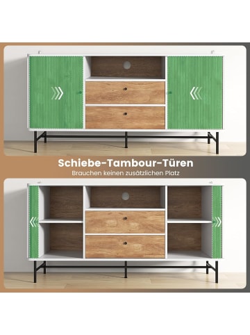 COSTWAY Sideboard 150x45x74cm in Weiß