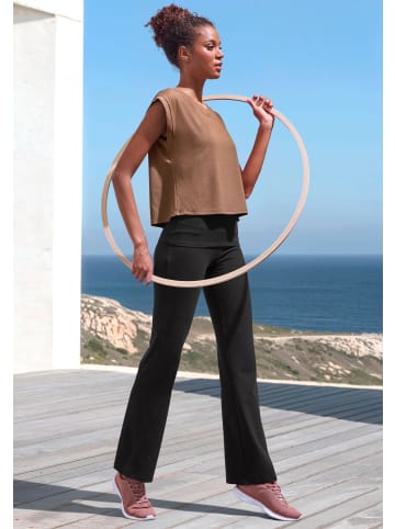 LASCANA ACTIVE Layershirt in camel, schwarz