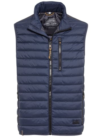 Camel Active Steppweste aus recyceltem Polyester in Dunkelblau