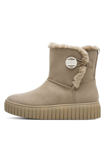Marco Tozzi Plateau Stiefeletten in Beige