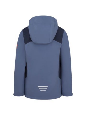 Trollkids Regenjacke "Gjende" in Lotusblau/Marine Blau