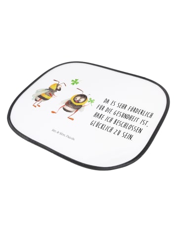 Mr. & Mrs. Panda Sonnenschutz Hummeln Kleeblatt mit Spruch in Weiß