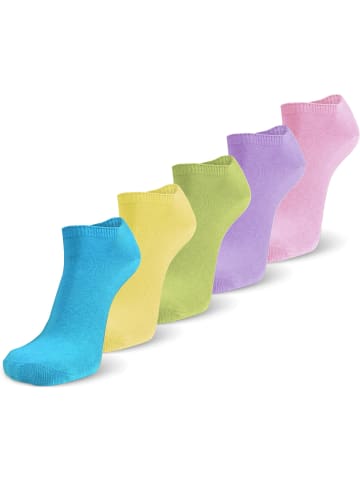 normani 15 Paar Sneakersocken American in Türkis/Gelb/Grün/Lila/Rosa