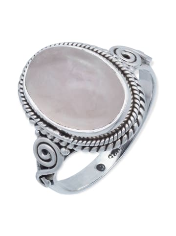 mantraroma 925er Silber - Ringe mit Rosenquarz