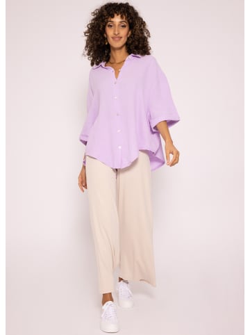 SASSYCLASSY Oversize Musselin Bluse in Flieder