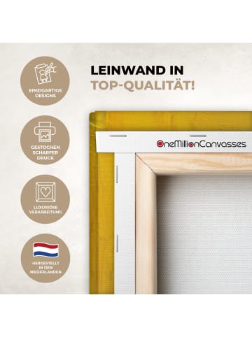MuchoWow Leinwand Bilder Gelb