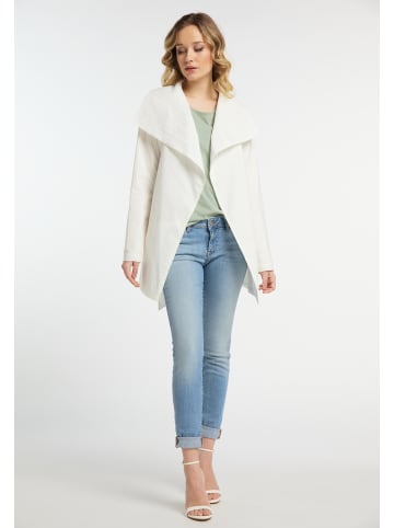 DreiMaster Vintage Damen Kurzmantel Aus Baumwolle in Wollweiss
