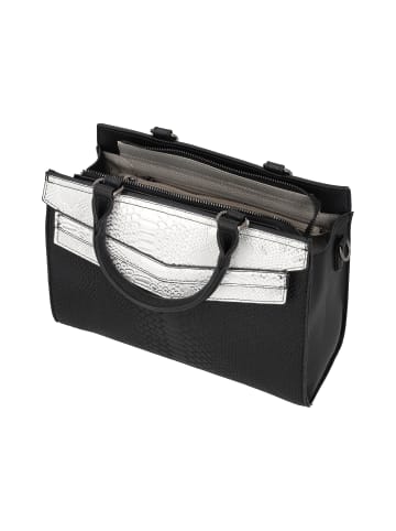 faina Women Handbag in Black White