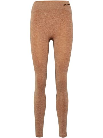 Hummel Hummel Leggings Hmlci Yoga Damen Dehnbarem Schnelltrocknend Nahtlosen in MOCHA BISQUE MELANGE