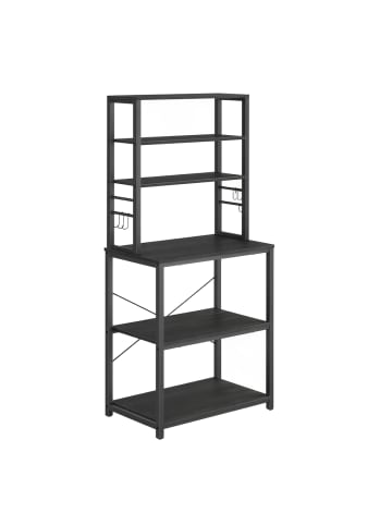 VASAGLE Küchenregal Barnet in Anthrazit-Schwarz - (B)60 x (H)167 x (T)40 cm