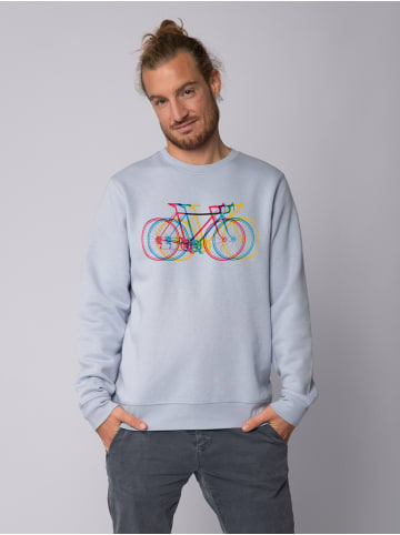 wat? Apparel Sweatshirt Fahrräder in Serene Blue