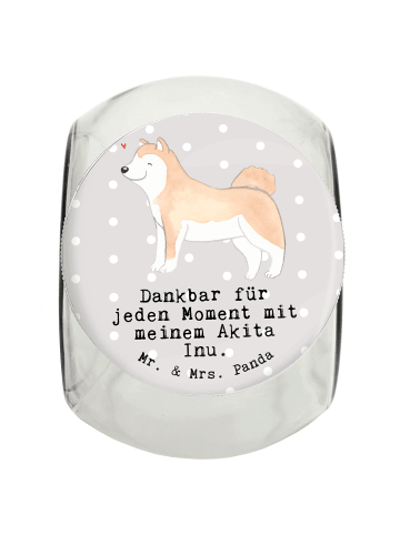 Mr. & Mrs. Panda Dose Akita Inu Moment mit Spruch in Grau Pastell