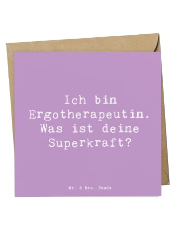 Mr. & Mrs. Panda Deluxe Karte Spruch Super Ergotherapeutin mit S... in Lavendeltraum