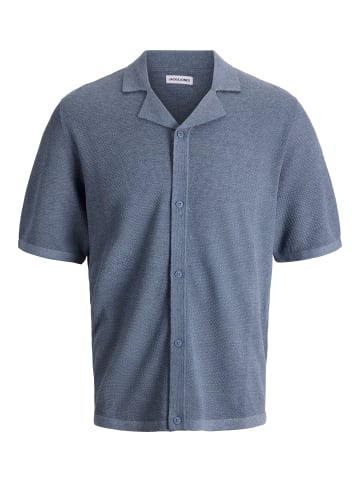 Jack & Jones Gestricktes Hemd in Blue Mirage