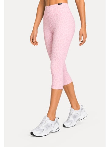 SMILODOX LEO Capri Leggings Velvara in Rosa Leo